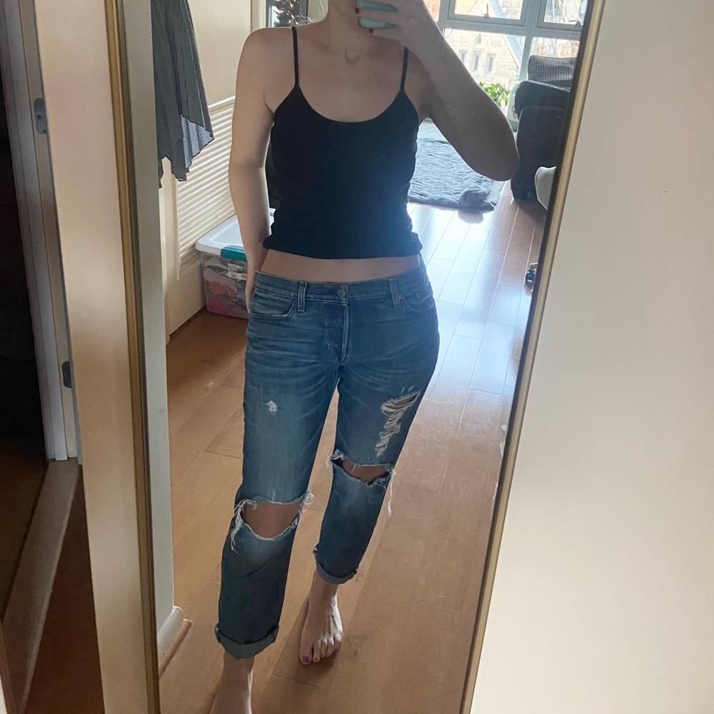 Gap Distressed Relaxed Boyfriend Jeans